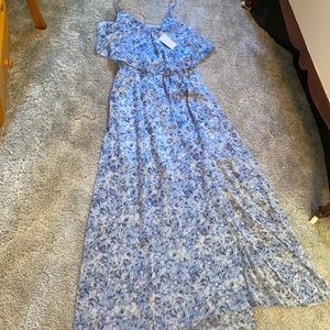 NWT Blue floral maxi dress